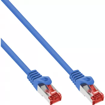 InLine Patch Cable Cat6 S/FTP PiMF 250MHz RJ45–RJ45 PVC varis 40m mėlyna