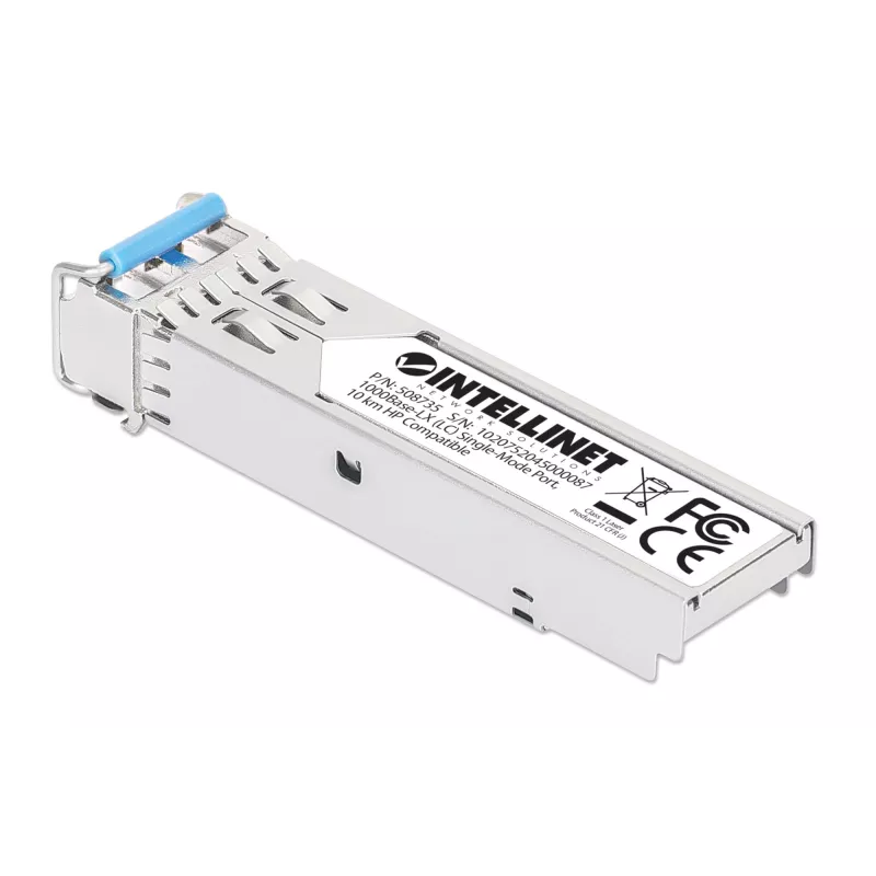 Intellinet Gigabit SFP optiminis siųstuvas-imtuvas 1000Base-LX (LC) vienmodis, 10 km, HPE suderinamas, sidabrinis