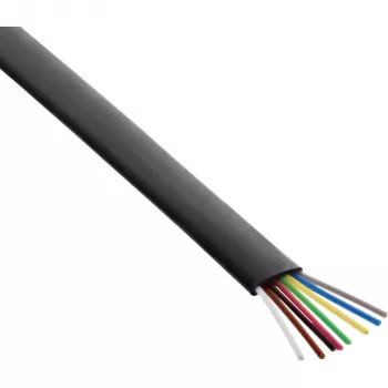 InLine 68818 modulinis juostinis kabelis 8 gyslų 100 m juodas
