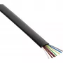 InLine 68818 modulinis juostinis kabelis 8 gyslų 100 m juodas