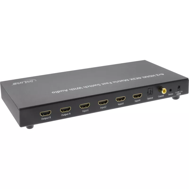 InLine HDMI matricinis perjungiklis, 4K2K, 4 įėjimai į 2 išėjimus