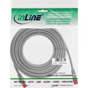 InLine Patch kabelis S/FTP PiMF Cat.6 250MHz varis halogenų neturintis pilkas 15m