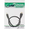 InLine HDMI laidas, High Speed HDMI, M/M, juodas, paauksuoti kontaktai, 1 m