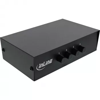 InLine AV jungiklis mechaninis 4 prievadų 3x RCA IN/OUT kompozitinis juodas
