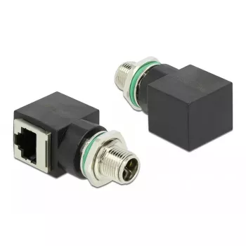 DeLOCK M12 8 kontaktų X-koduotas kištukas į RJ45 lizdą tinklo adapteris