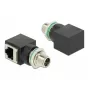 DeLOCK M12 8 kontaktų X-koduotas kištukas į RJ45 lizdą tinklo adapteris