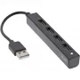InLine USB 2.0 4 prievadų USB šakotuvas, USB-A kištukas į 4x USB-A lizdą, kabelis 15 cm