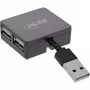 InLine USB 2.0 4 prievadų šakotuvas, USB-A kištukas į 4x USB-A lizdus, 4 cm laidas