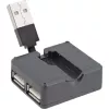 InLine USB 2.0 4 prievadų šakotuvas, USB-A kištukas į 4x USB-A lizdus, 4 cm laidas