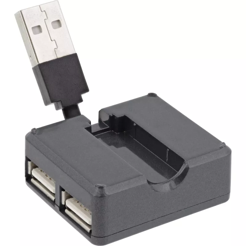 InLine USB 2.0 4 prievadų šakotuvas, USB-A kištukas į 4x USB-A lizdus, 4 cm laidas