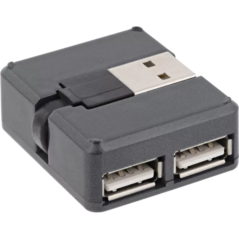 InLine USB 2.0 4 prievadų šakotuvas, USB-A kištukas į 4x USB-A lizdus, 4 cm laidas