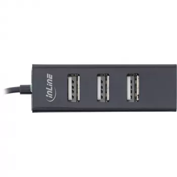 InLine USB 2.0 4 prievadų šakotuvas, USB-C kištukas į 4x USB-A lizdus, kabelis 15 cm