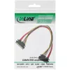 InLine SATA duomenų + maitinimo kabelis SATA 6Gb/s kištukas / lizdas 0,30 m