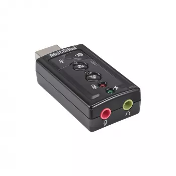 USB garso kortelė InLine 33051C su virtualiu 7.1 erdviniu garsu