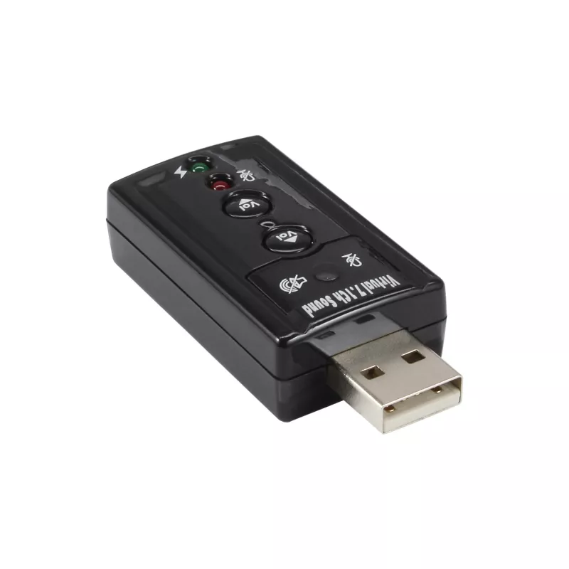 USB garso kortelė InLine 33051C su virtualiu 7.1 erdviniu garsu