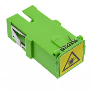 InLine 89992F SC/SC vienmodis šviesolaidinis adapteris su apsauginiu dangteliu, žalias