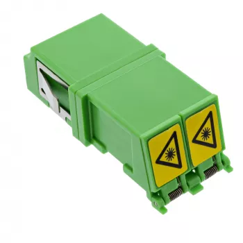 Skaidulinio optinio adapterio InLine 89989O LC/LC viengubas režimas moteriškas/moteriškas žalias