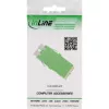 Skaidulinio optinio adapterio InLine 89989O LC/LC viengubas režimas moteriškas/moteriškas žalias
