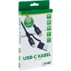 InLine 2-in-1 USB-C laidas su USB-A adapteriu, USB 2.0, 100W, TPE, juodas, 1m