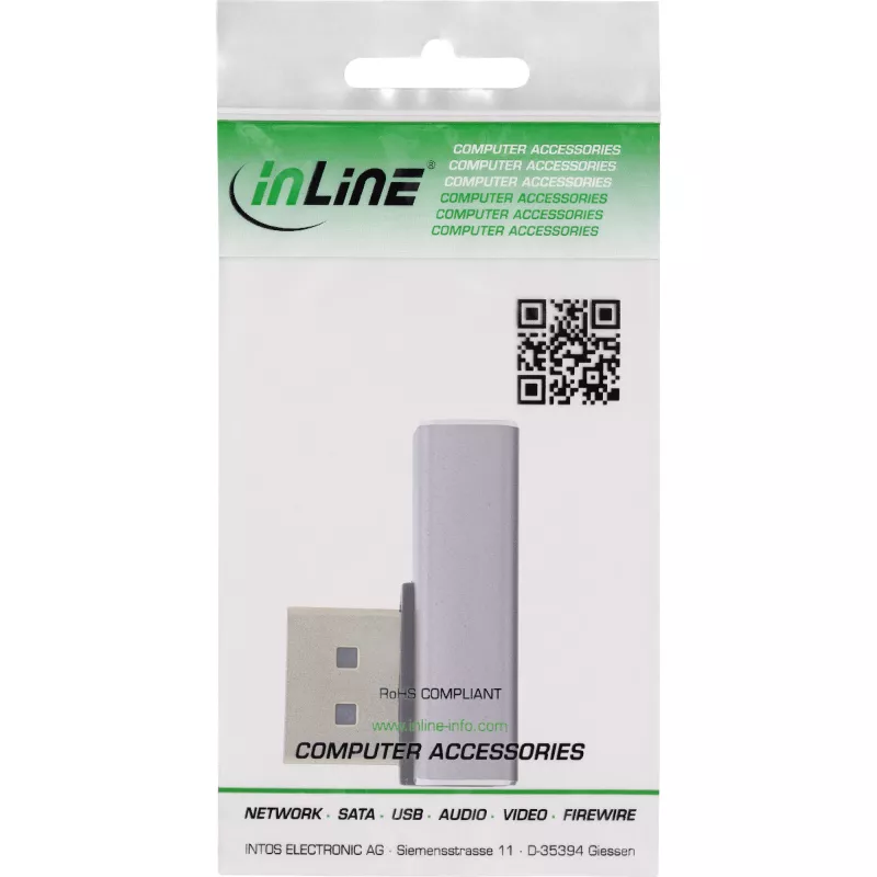DisplayPort lyties keitiklis InLine 17291I pilkas juodas auksuotas