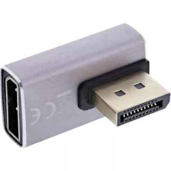 InLine 17291H DisplayPort adapteris (vyriškas–moteriškas, 90° vertikaliai dešinėn)