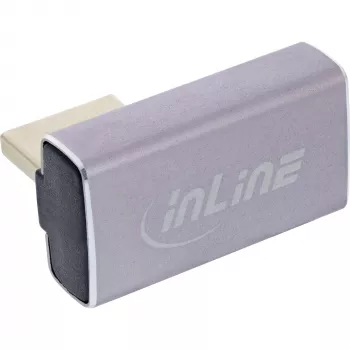 InLine 17291H DisplayPort adapteris (vyriškas–moteriškas, 90° vertikaliai dešinėn)