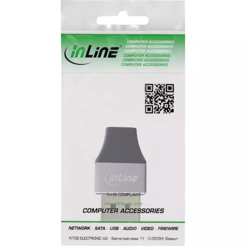 InLine 17291B adapteris DisplayPort į Mini DisplayPort, juodas/pilkas