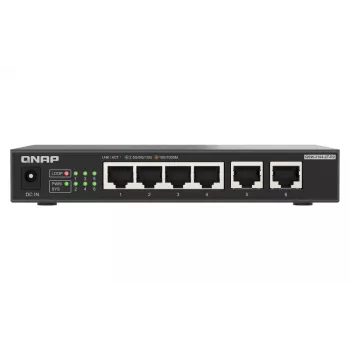 QNAP QSW-2104-2T-R2 tinklo jungiklis nevaldomas 10G Ethernet (100/1000/10000) stalinis juodas