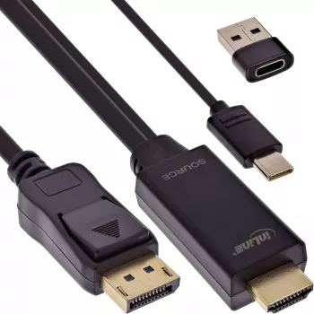Aktyvus vaizdo keitiklis InLine 17162I 3840x2160 HDMI į DisplayPort