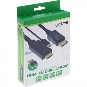 Aktyvus vaizdo keitiklis InLine 17162I 3840x2160 HDMI į DisplayPort