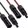 Saulės kabelio prailginimo rinkinys InLine 4 mm² juoda/raudona, 0,75 m