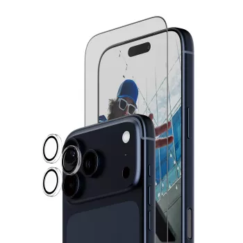 PanzerGlass 2-in-1 Essentials Bundle iPhone 17 Pro Max – apsauginis stiklas ekranui ir objektyvams