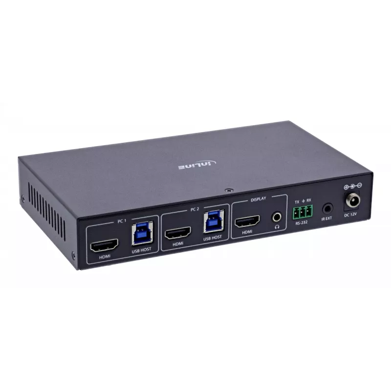 InLine 57885C KVM jungiklis montavimui į stelažą, juodas