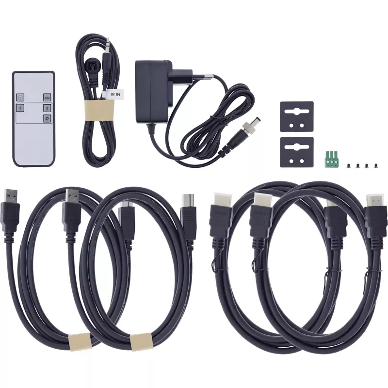 InLine 57885C KVM jungiklis montavimui į stelažą, juodas