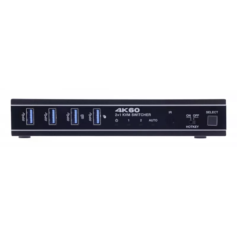 InLine 57885E KVM jungiklis montavimui į stelažą, juodos spalvos