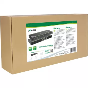 InLine 57885A HDMI jungiklis 4 į 1 su garso išskyrimu, 8K@60Hz