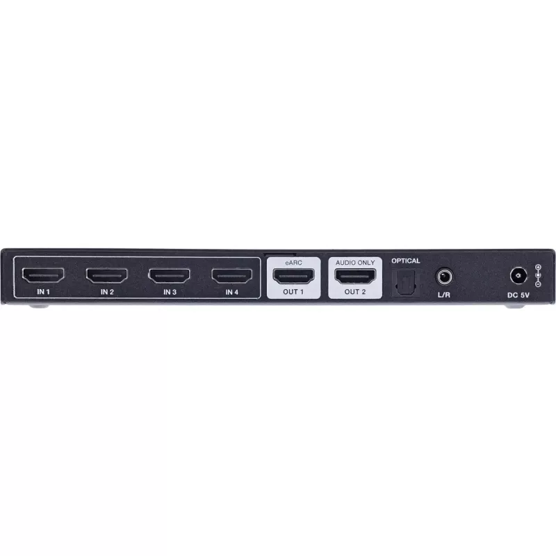 InLine 57885A HDMI jungiklis 4 į 1 su garso išskyrimu, 8K@60Hz