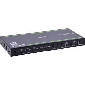 InLine 57885A HDMI jungiklis 4 į 1 su garso išskyrimu, 8K@60Hz