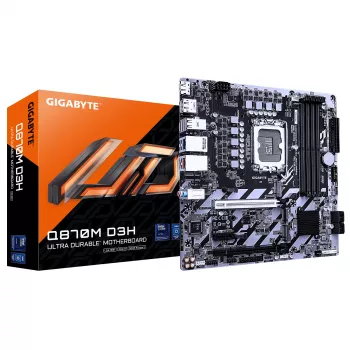 Gigabyte Q870M D3H pagrindinė plokštė, LGA1851, Micro ATX, Q870