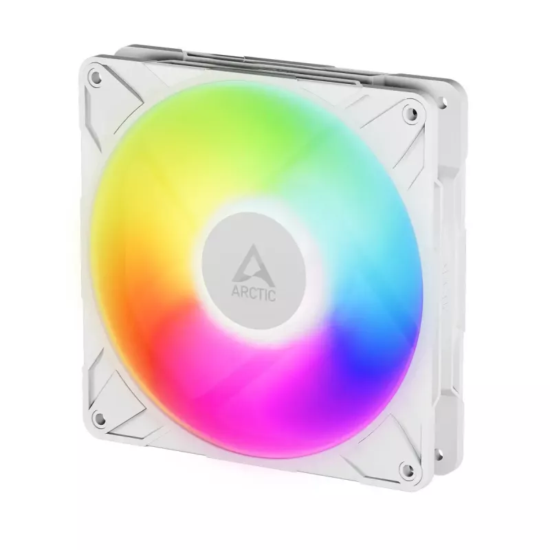 ARCTIC Freezer P14 Pro A-RGB (Baltas) - 3 vnt. rinkinys 140 mm A-RGB PWM ventiliatorius su kabelio dalikliu