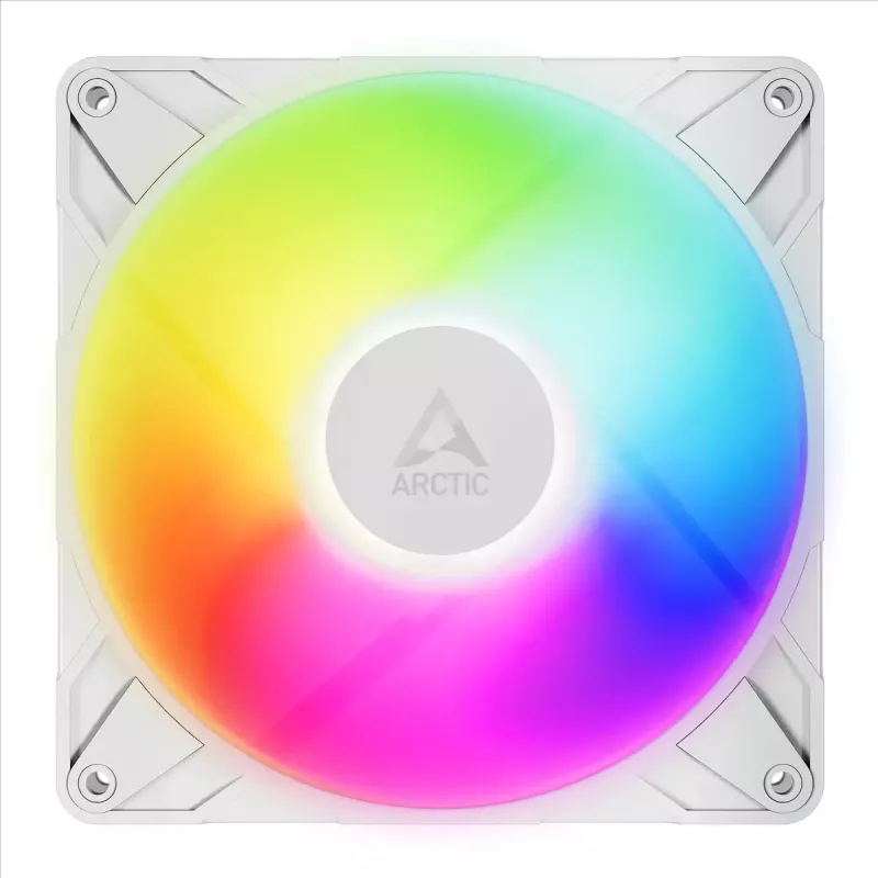 ARCTIC Freezer P14 Pro A-RGB (Baltas) - 3 vnt. rinkinys 140 mm A-RGB PWM ventiliatorius su kabelio dalikliu