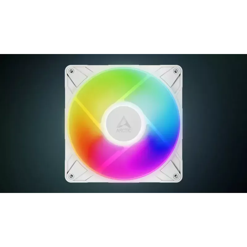 ARCTIC Freezer P14 Pro A-RGB (Baltas) - 3 vnt. rinkinys 140 mm A-RGB PWM ventiliatorius su kabelio dalikliu