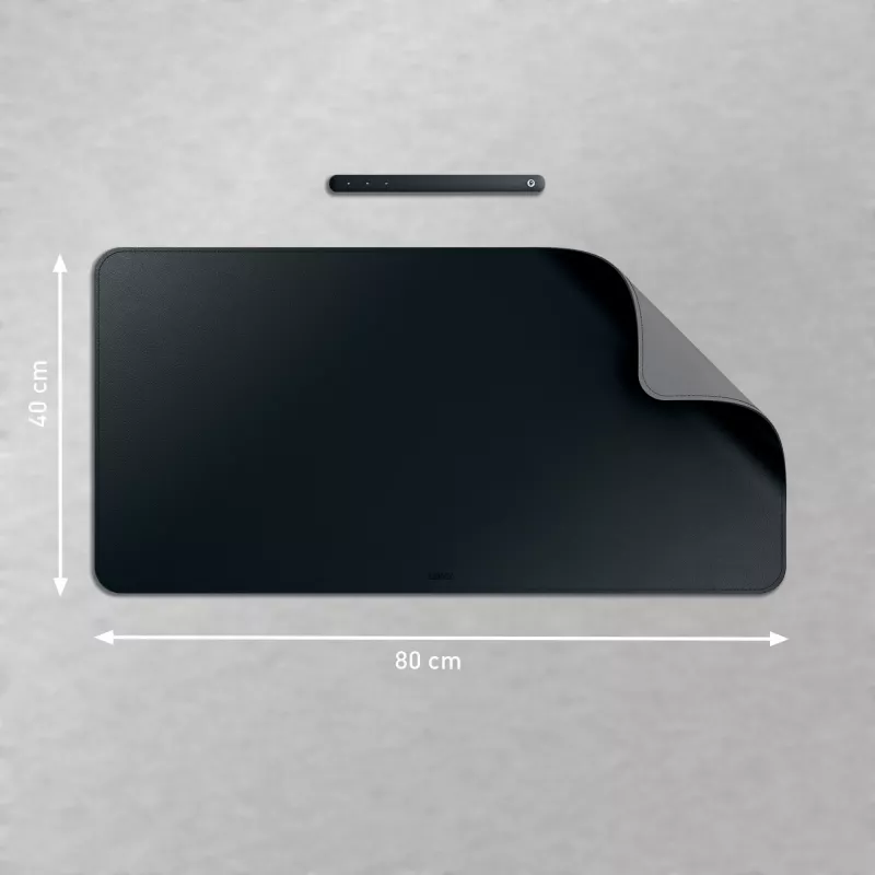 Didelis stalo kilimėlis Leitz, juodas, 400×800 mm