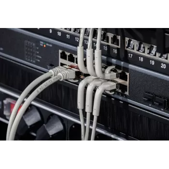 Digitus CAT 6A F-FTP lankstus jungiamasis kabelis varinis 3m pilkas