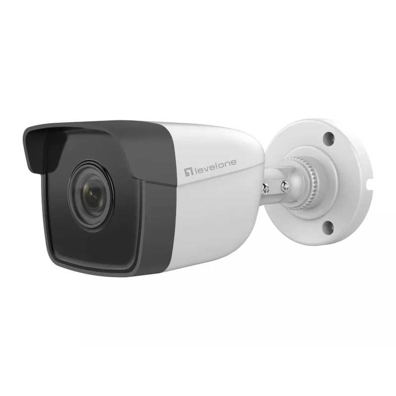 LevelOne GEMINI fiksuoto vaizdo IP kamera, 2 MP, H.265, 802.3af PoE, IR šviesos diodai, vidaus/lauko