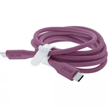 USB-C kabelis InLine 35891P 1 m violetinis USB 2.0 0.48 Gbit/s