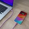 USB-C kabelis InLine 35891P 1 m violetinis USB 2.0 0.48 Gbit/s