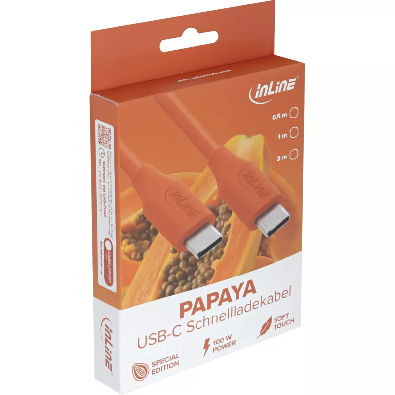 USB-C laidas InLine 35895O 0,5 m oranžinis USB 2.0 0,48 Gbit/s