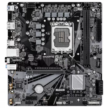 GIGABYTE H610M D3W WIFI6 pagrindinė plokštė – palaiko 14-os kartos Intel Core procesorius, 5+1+1 VRM fazės, iki 5600 MHz DDR4, 1xPCIe 3.0 M.2, Wi-Fi 6, 1GbE LAN, USB 3.2 Gen 1