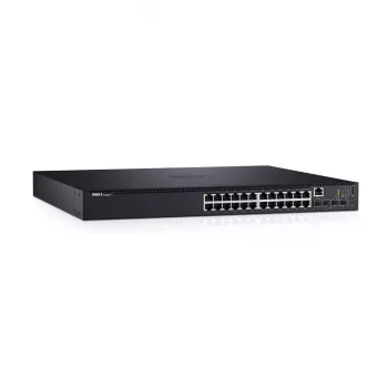 DELL N1524P valdomas L3 Gigabit Ethernet (10/100/1000) jungiklis su PoE, 1U, juodas